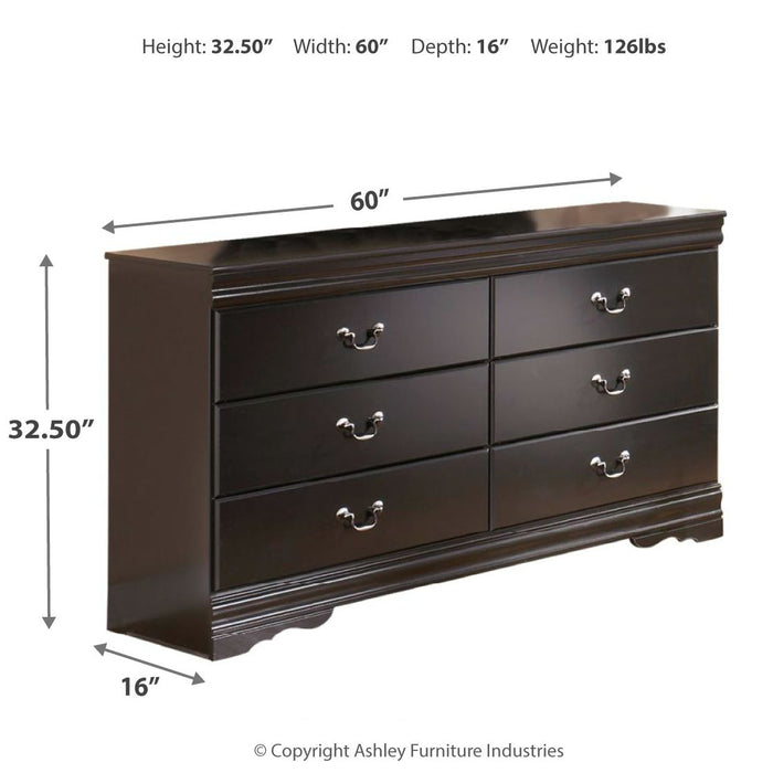 Huey Vineyard - Six Drawer Dresser - Black image 2