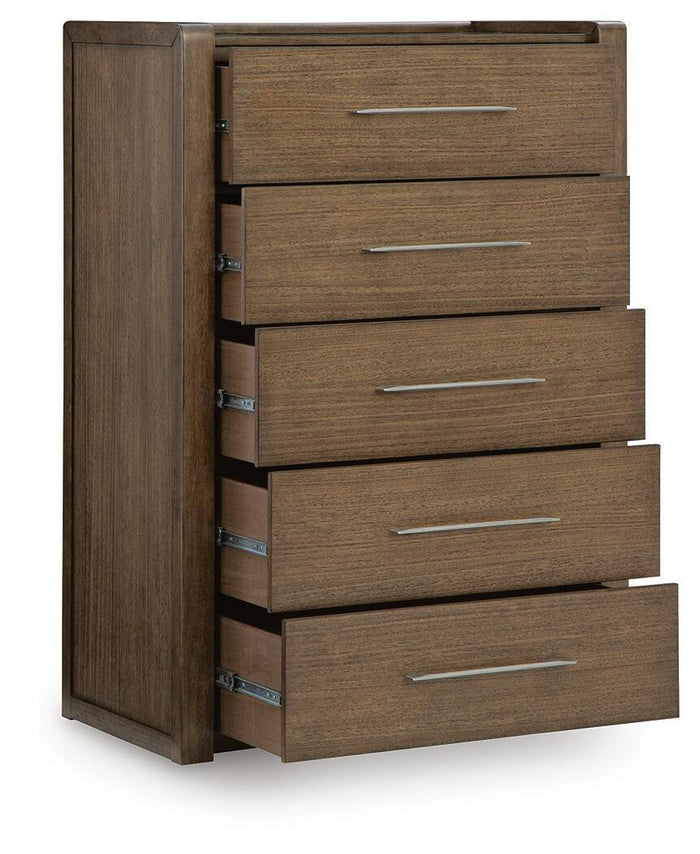Marxmore - Five Drawer Chest - Brown image 2