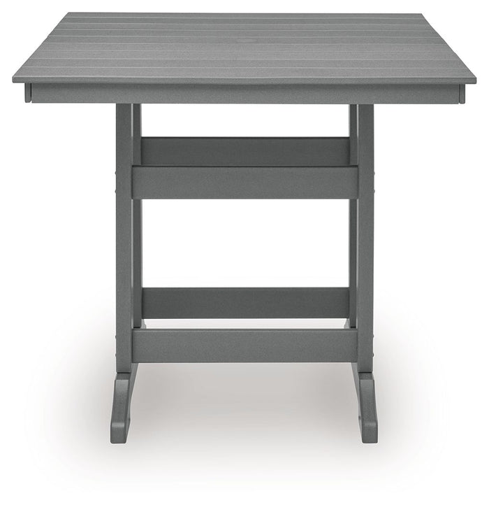 Sanctuary Beach - Square Counter Table With Umbrella Option - Dark Gray image 2