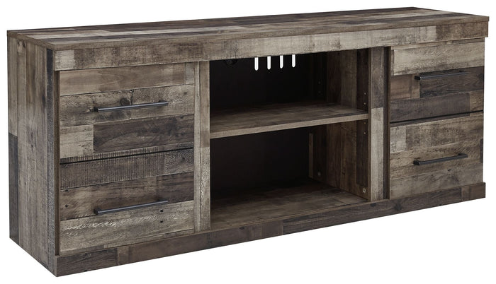 Derekson - LG TV Stand w/Fireplace Option - Multi Gray image 1