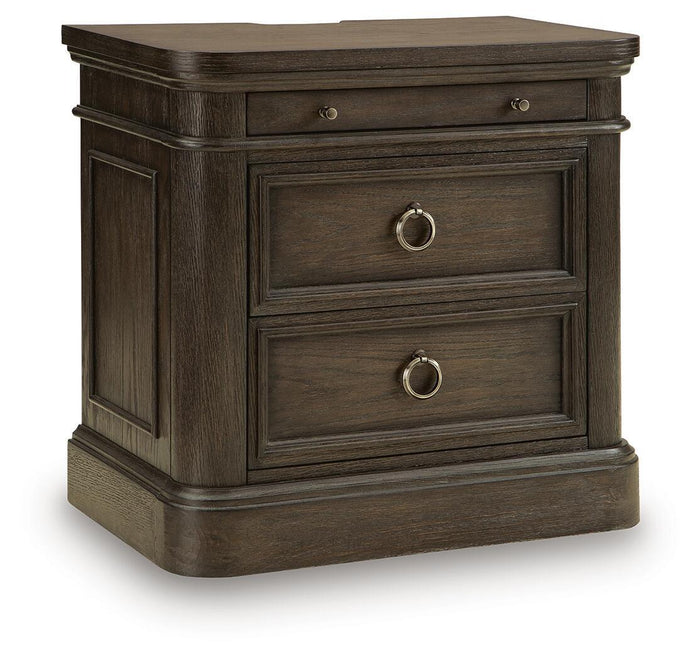 Wickenger - Two Drawer Night Stand - Dark Brown image 1