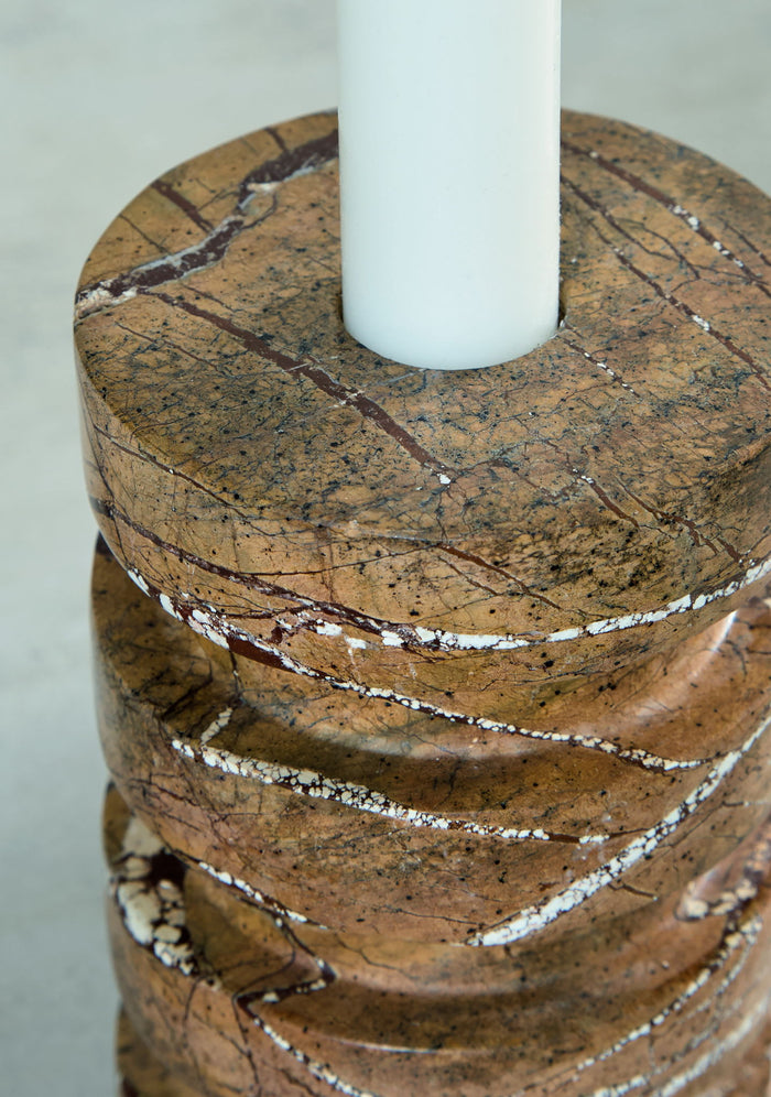 Emsleyfield - Candle Holder Set (Set of 2) - Tan image 2