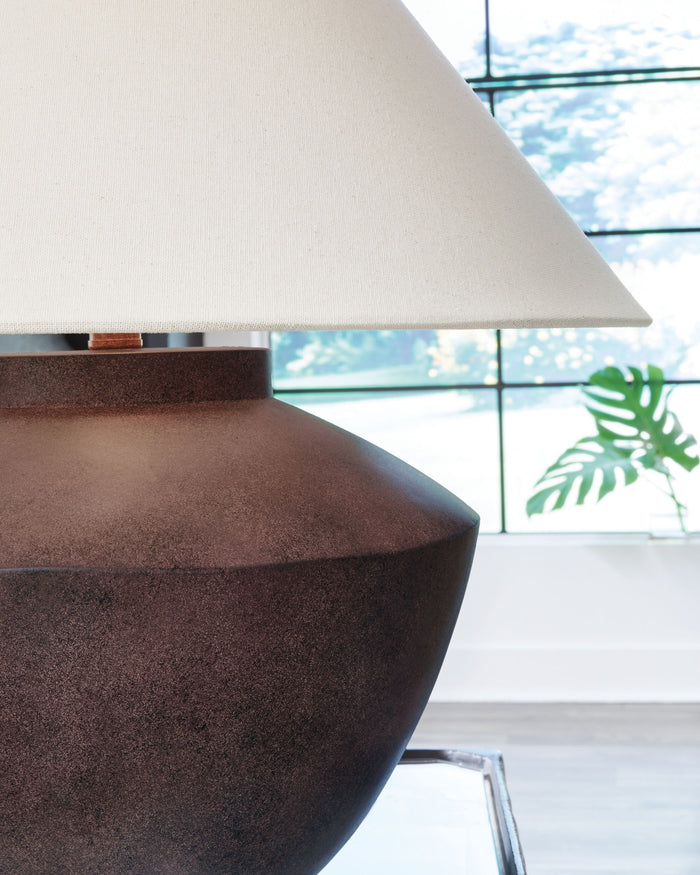 Honsworth - Poly Table Lamp - Antique Brown image 2