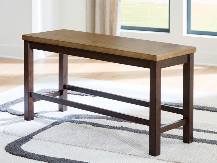 Rylandeen - Double Counter Height Bench - Light Brown / Dark Brown image 3