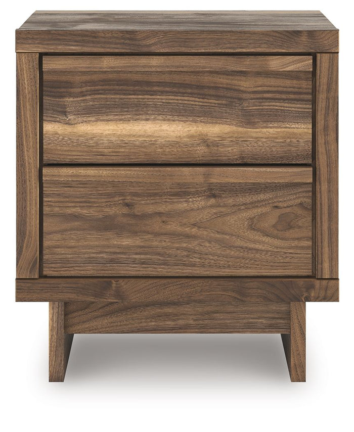 Chirason - Two Drawer Night Stand - Brown image 2