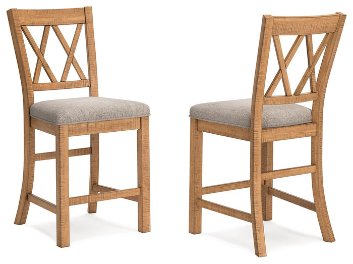 Havonplane - Upholstered Barstool (Set of 2) - Brown image 1