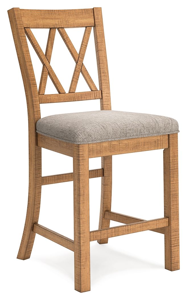 Havonplane - Upholstered Barstool (Set of 2) - Brown image 2