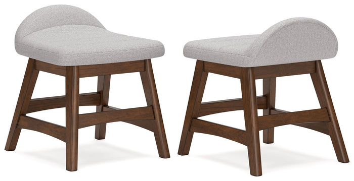 Lyncott - Home Office Desk Chair - Light Gray / Brown image 2