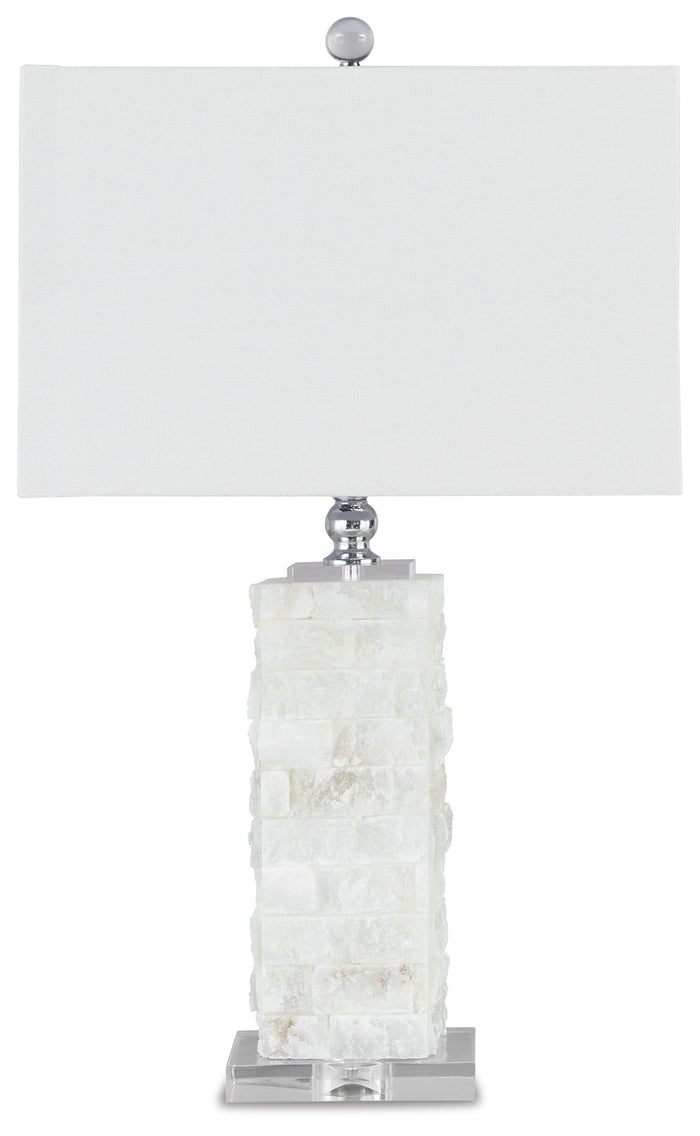 Malise - Alabaster Table Lamp  - White image 1
