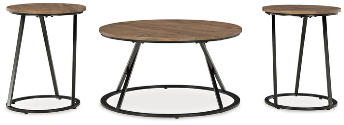 Cassbryn - Occasional Table Set (Set of 3) - Brown / Black image 2