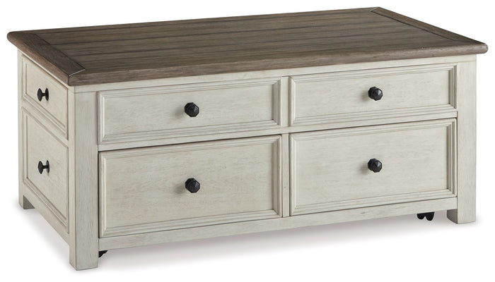 Bolanburg - Lift Top Cocktail Table - White / Brown / Beige image 1