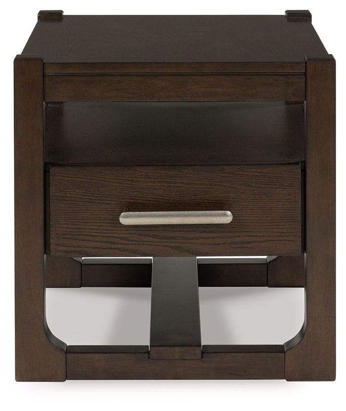 Breckington - Square End Table - Dark Brown image 2