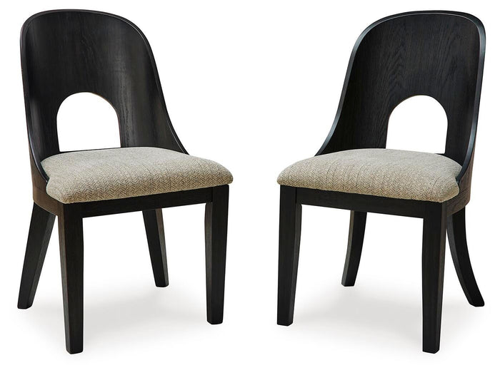 Rowanbeck - Dining Upholstered Side Chair (Set of 2) - Gray / Black image 1