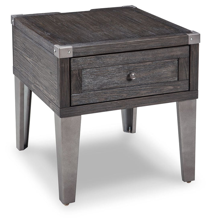 Todoe - Rectangular End Table - Dark Gray image 1