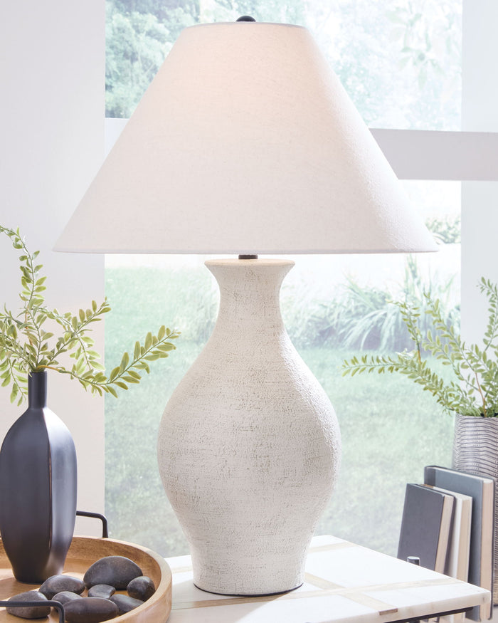Ashbend - Ceramic Table Lamp - Antique White image 3