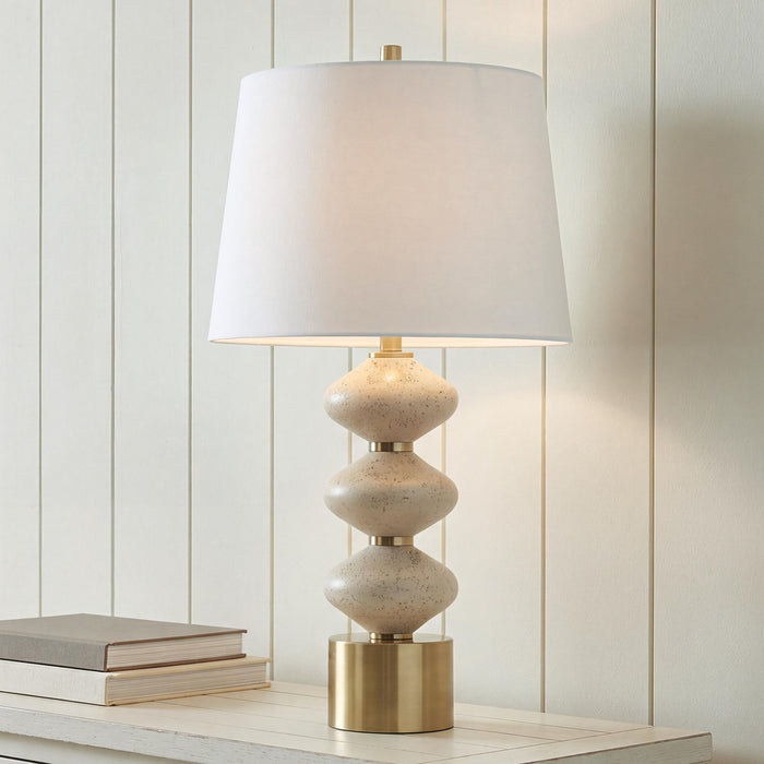 Wardthrone - Poly Table Lamp - Beige / Gold Finish image 2
