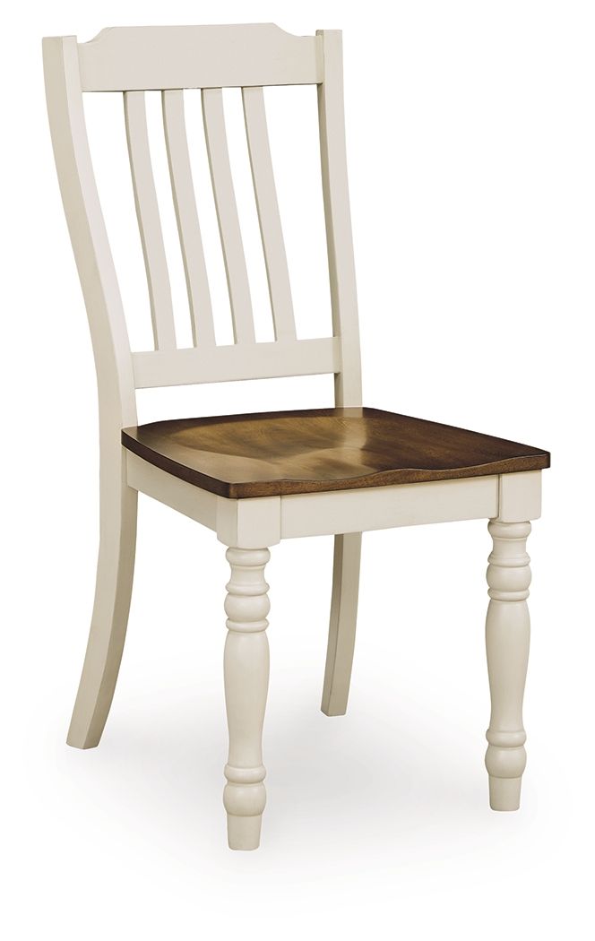 Wirloni - Dining Room Side Chair (Set of 2) - Antique White / Brown image 2