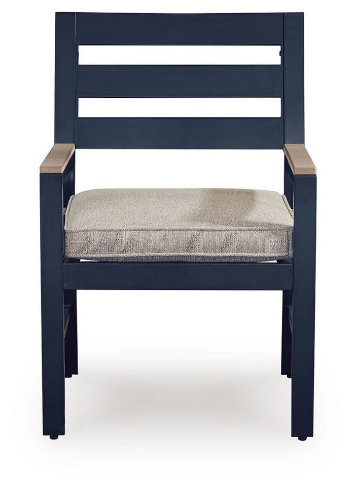 East Beach - Arm Chair With Cushion (Set of 2) - Blue image 2