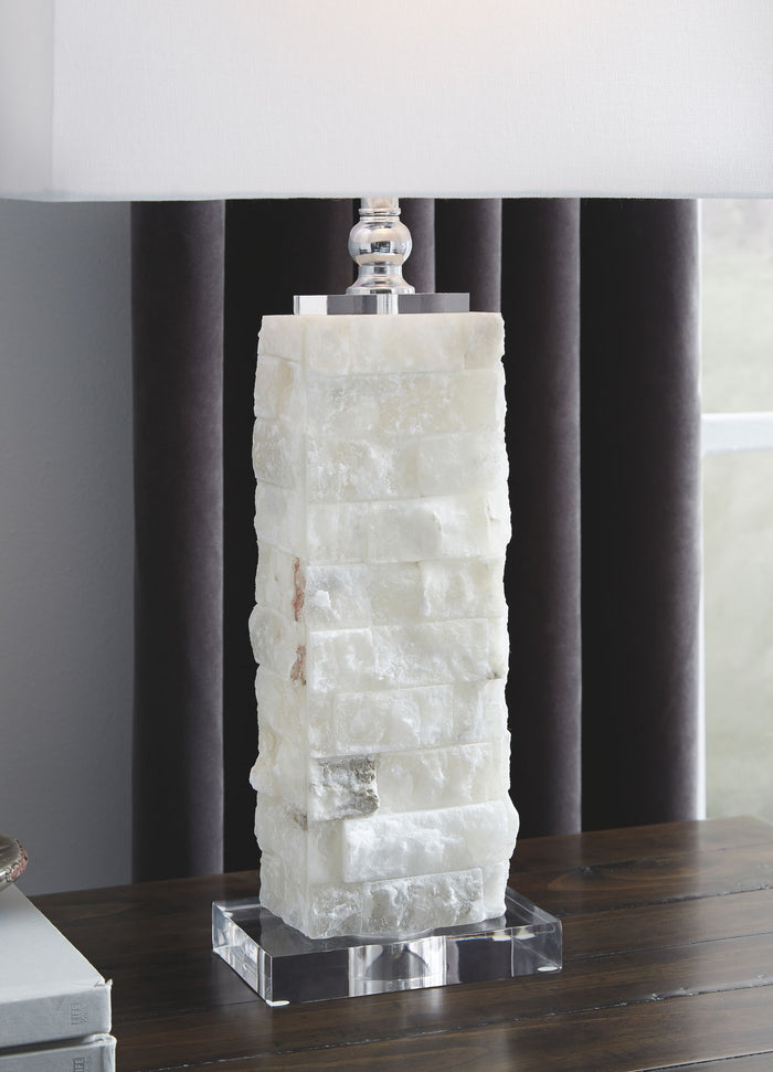 Malise - Alabaster Table Lamp  - White image 2