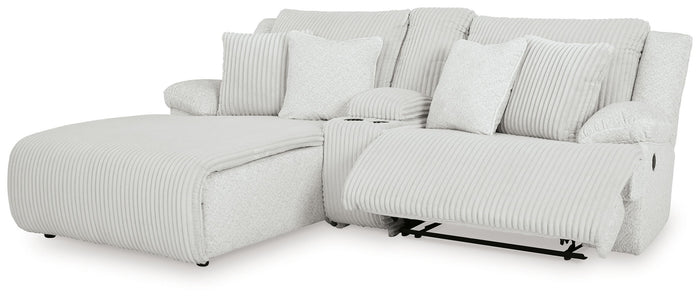 Top Tier - 3-Piece Reclining Sectional Sofa Laf Press Back Chaise - Fabric - Alloy image 2