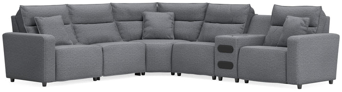 Modmax II - Reclining Sectional - Salt And Pepper image 4
