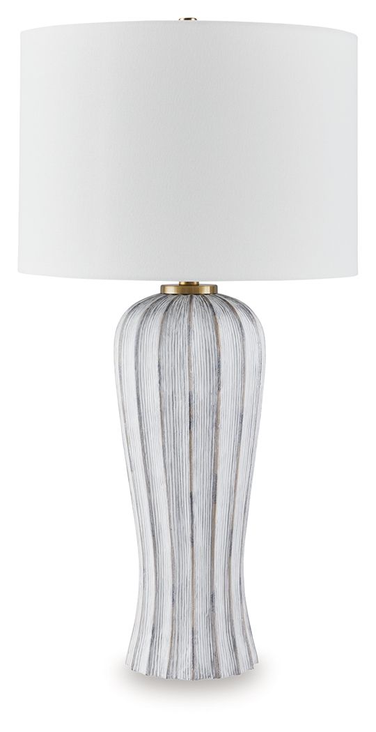 Lanwell - Poly Table Lamp - Antique Gray image 1