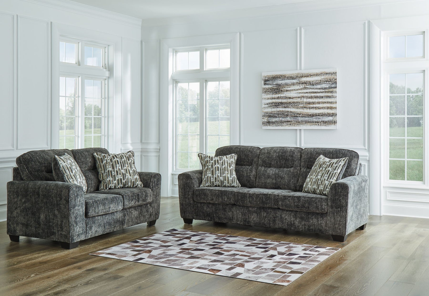 Dark Gray / 2 Pc. Sofa, Loveseat
