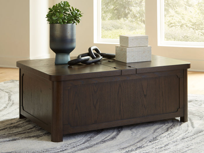 Breckington - Cocktail Table With Storage - Dark Brown image 2