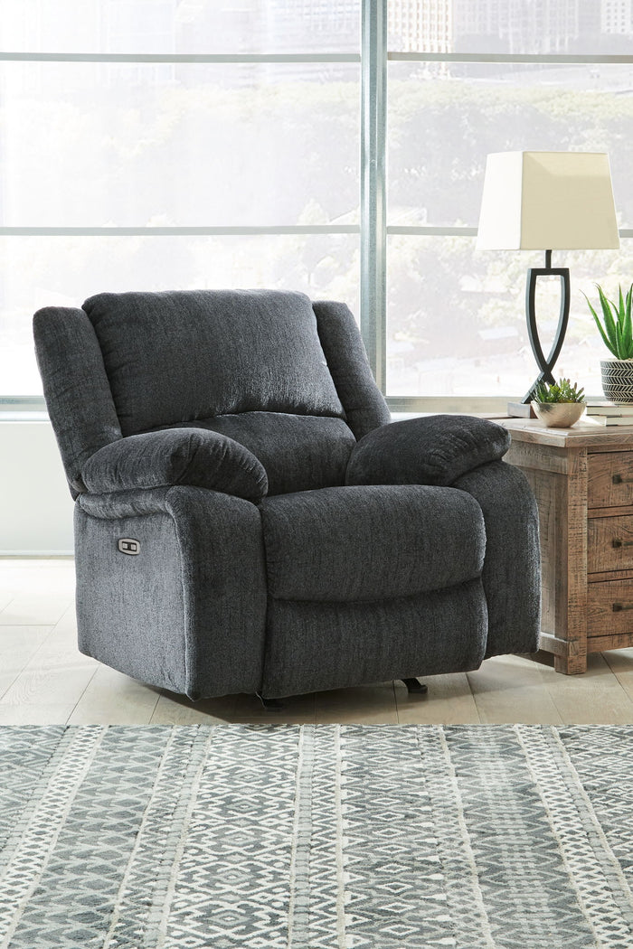 Draycoll - Power Rocker Recliner - Fabric - Slate image 2