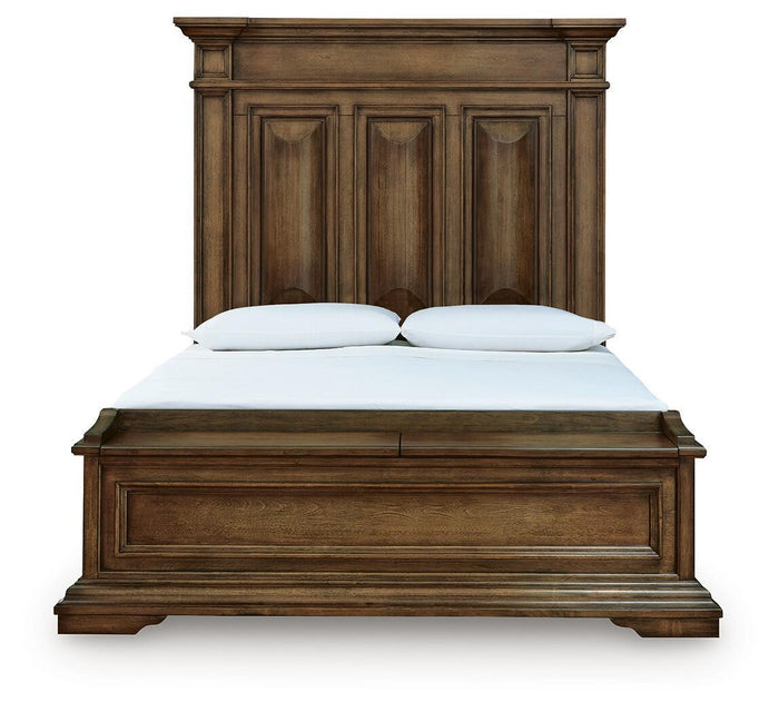 Frantanna - 3 Pc. - Queen Panel Storage Bed, Dresser And Mirror - Brown image 2