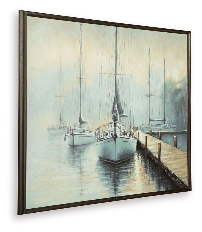 Worthney - Wall Art - Blue / White / Brown image 2