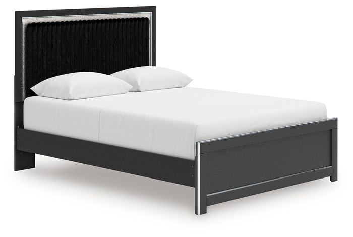 Zuraleus - Upholstered Panel Platform Bed With Roll Slats image 2