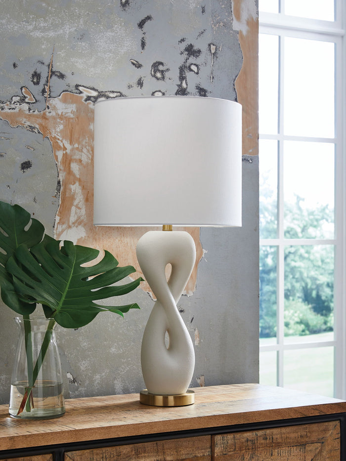 Judrich - Poly Table Lamp - White / Gold Finish image 2