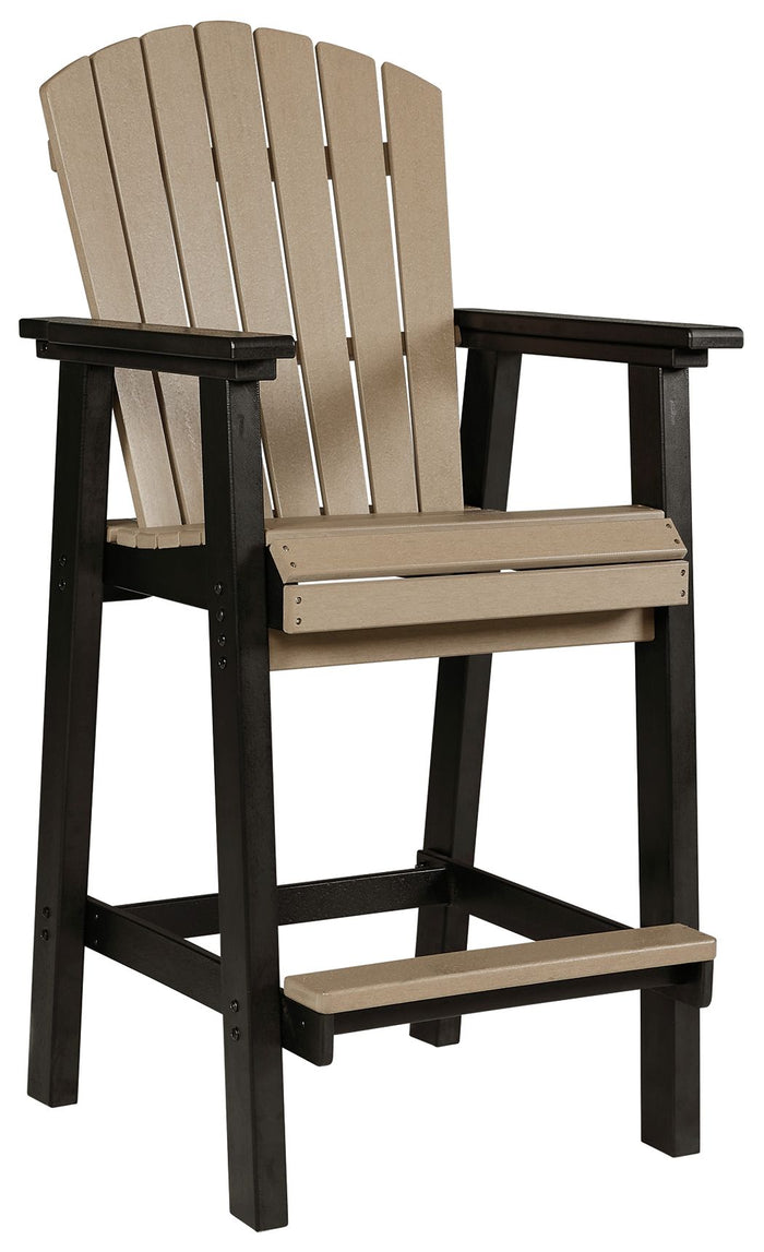 Fairen Trail - Tall Barstool (Set of 2) - Black / Driftwood image 2
