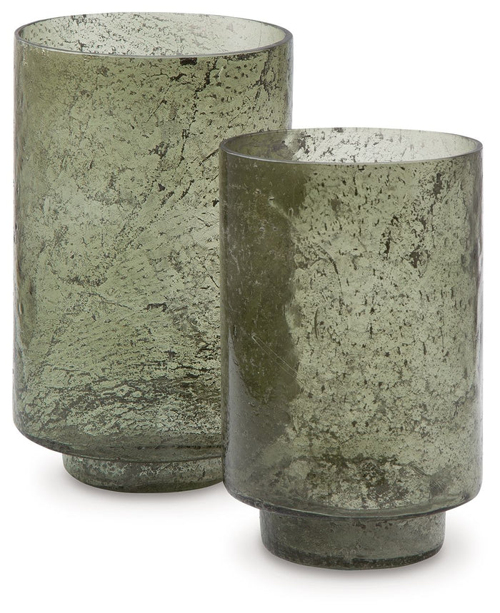 Clarkton - Candle Holder Set (Set of 2) - Green image 2