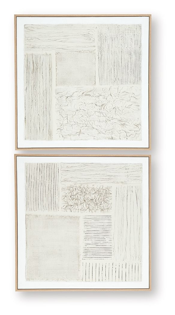 Andorfield - Wall Art Set (Set of 2) - Beige / Black / White image 2
