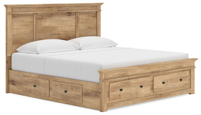Makidern - Panel Storage Bed With Under Bed Storage Unit And Storage Footboard image 2