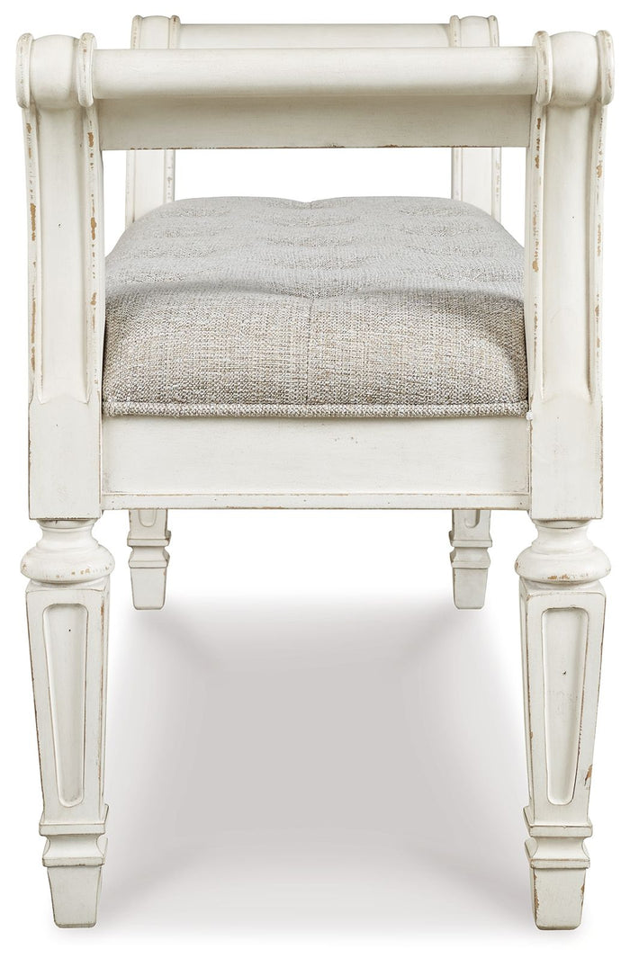 Realyn - Accent Bench - Antique White image 2
