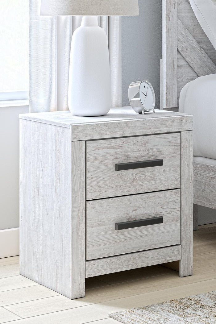 Cayboni - Two Drawer Night Stand - Whitewash image 2
