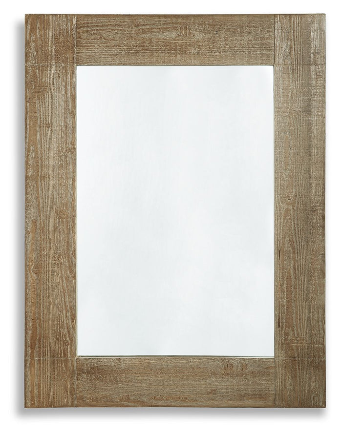 Waltleigh - Accent Mirror - Distressed Brown image 1