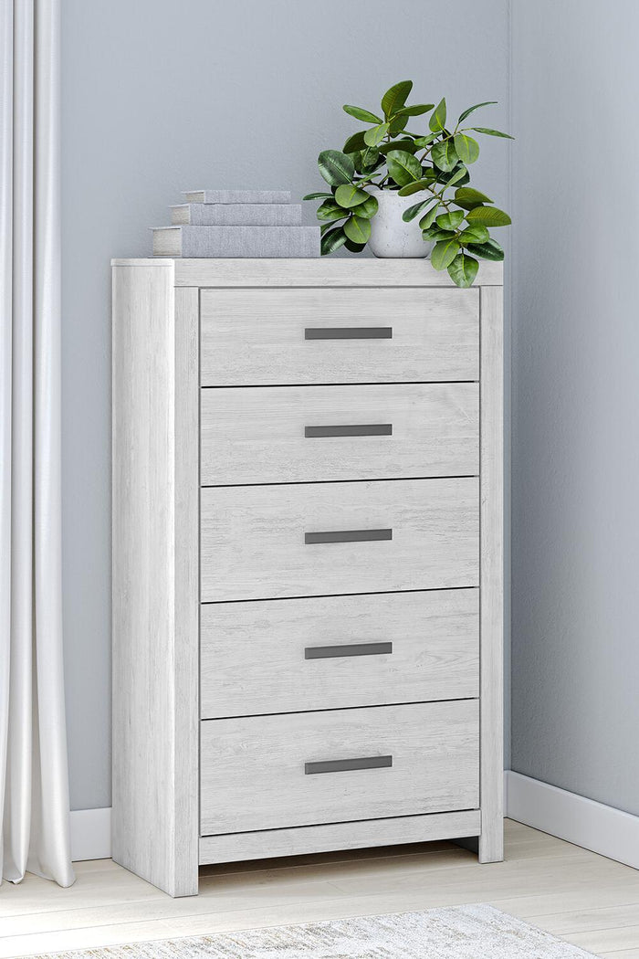 Cayboni - Five Drawer Chest - Whitewash image 2