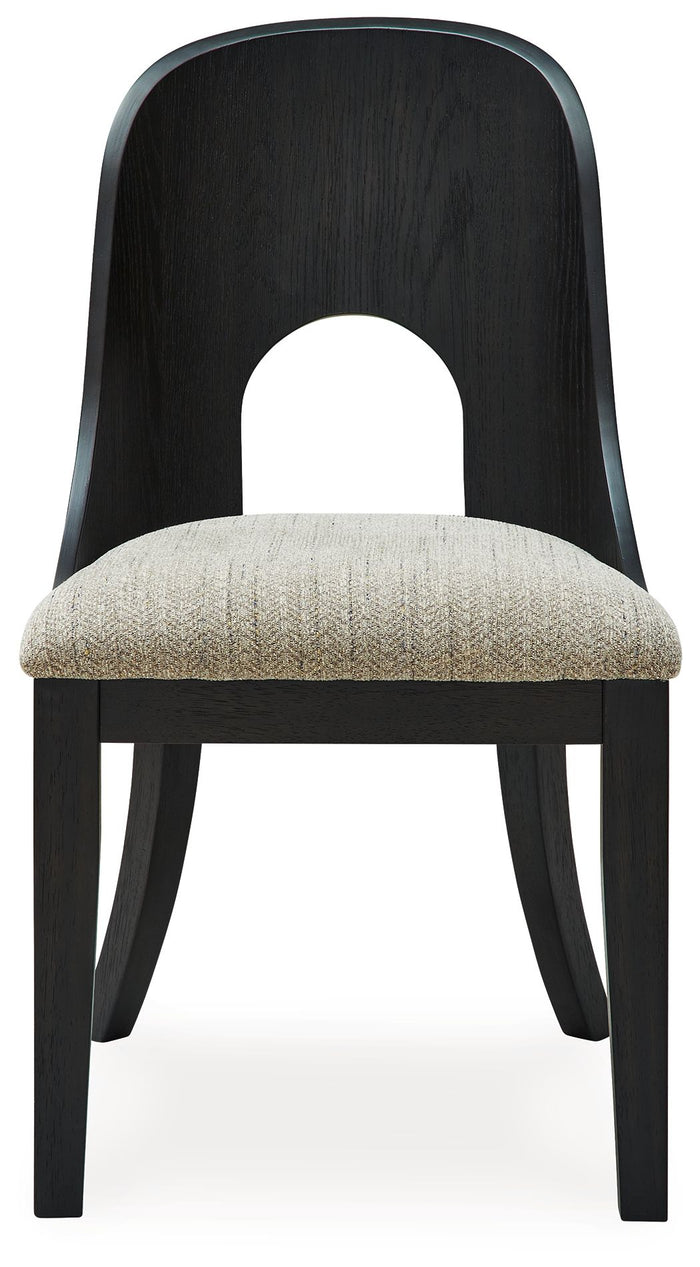 Rowanbeck - Dining Upholstered Side Chair (Set of 2) - Gray / Black image 2