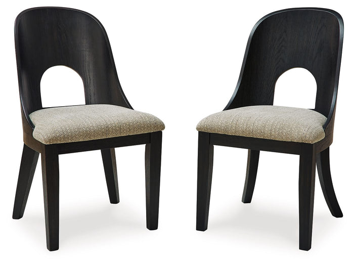 Rowanbeck - Dining Upholstered Side Chair (Set of 2) - Gray / Black image 1