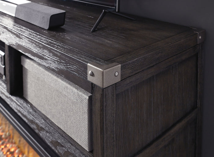 Todoe - LG TV Stand w/Fireplace Option - Gray image 2