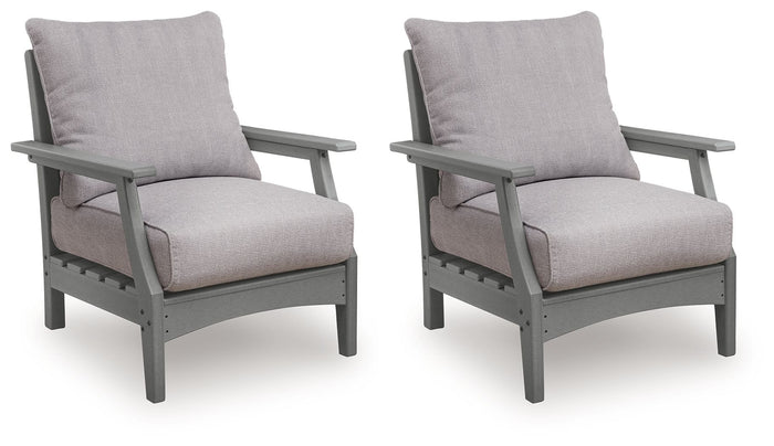Cove Beach - Lounge Chair With Cushion (Set of 2) - Gray image 1