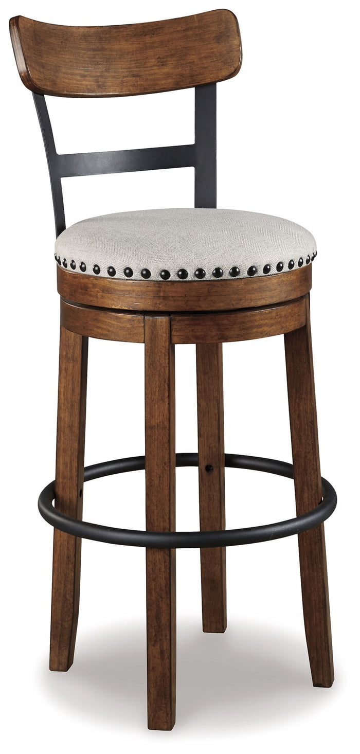 Valebeck - Tall Upholstered Swivel Barstool image 1
