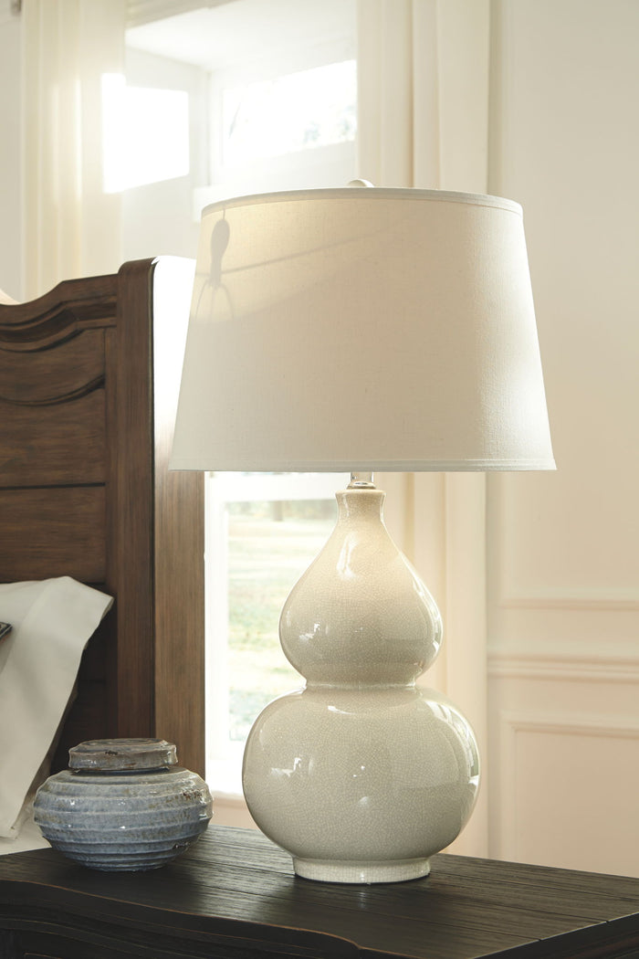 Saffi - Ceramic Table Lamp  - Cream image 2
