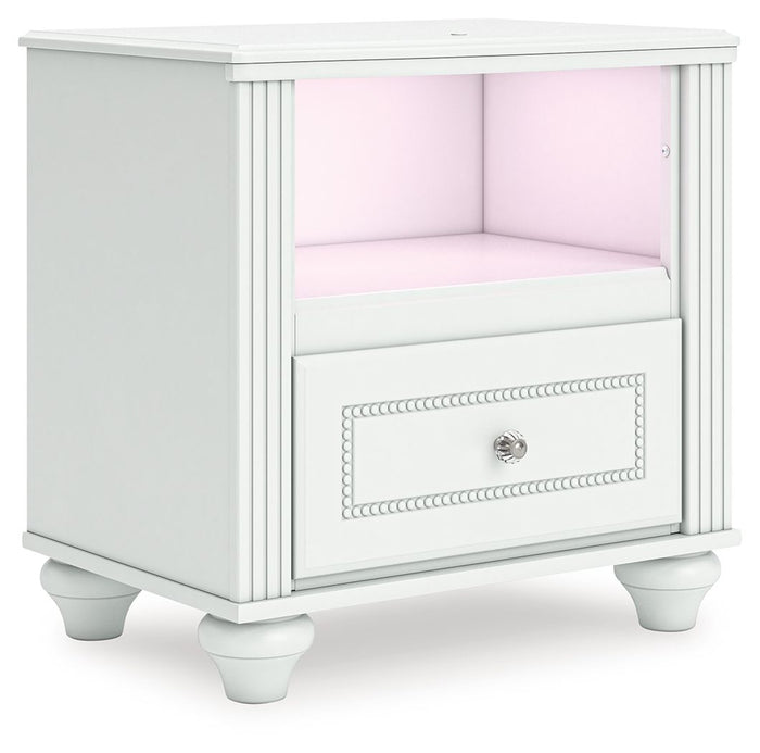 Kozlani - One Drawer Night Stand - White image 2