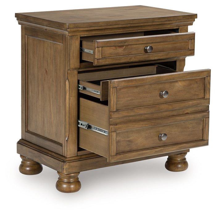 Feddinger - Two Drawer Night Stand - Medium Brown image 3