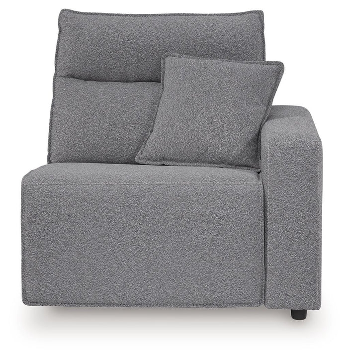 Modmax II - 8-Piece Power Reclining Sectional With LAF Press Back Power Chaise And Console - Salt And Pepper image 2